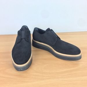 Vince Black Suede Slip On Shoes Sneakers